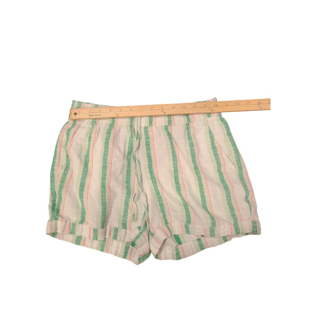 Old navy women's paprbag shorts. Small. Cream/green/pink. Draw string & pockets.